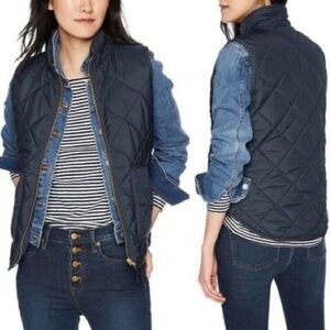 J. Crew Factory Excursion Quilted Down Filled Puffer Vest Black Large Gorpcore